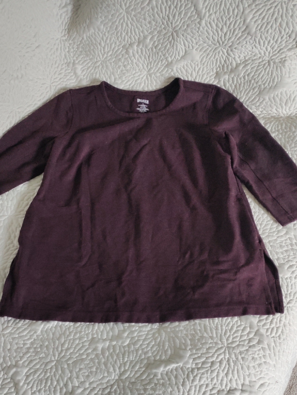 Duluth Trading Co Women's Wearwithall Ponte Knit 3/4 Sleeve Tunic Large